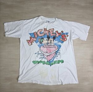 Vtg Mickey Mouse Walt‎ Disney World Shirt 80s Rare Wavemaker Single Stitched XXL